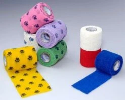 Bandes Cohésives 10 Cm Empreinte Rose Fluo