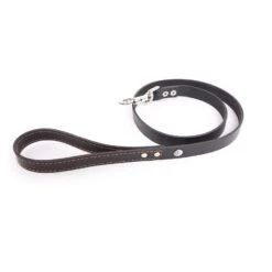 Martin Sellier Laisse Cuir Noir Orange 1 M