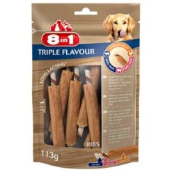 8in1 Triple Flavour Travers à Mâcher Pour Chien X6