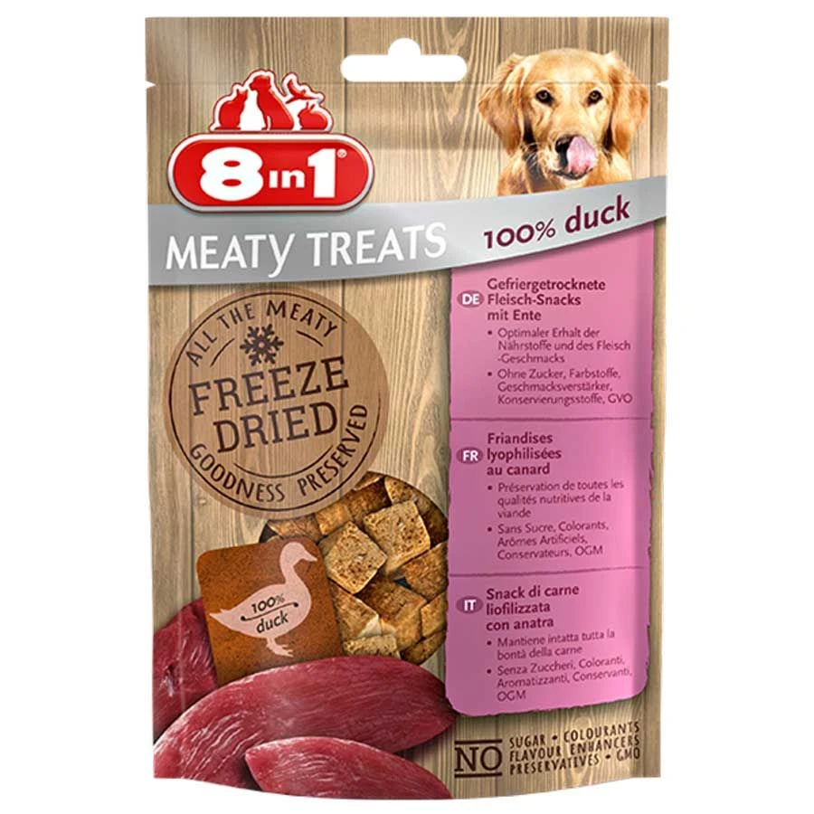 8in1 Freeze Dried Meaty Treats 100 % Poitrine De Canard Pour Chien 50 G 3 8in1 Freeze Dried Meaty Treats 100 % Poitrine De Canard Pour Chien 50 G