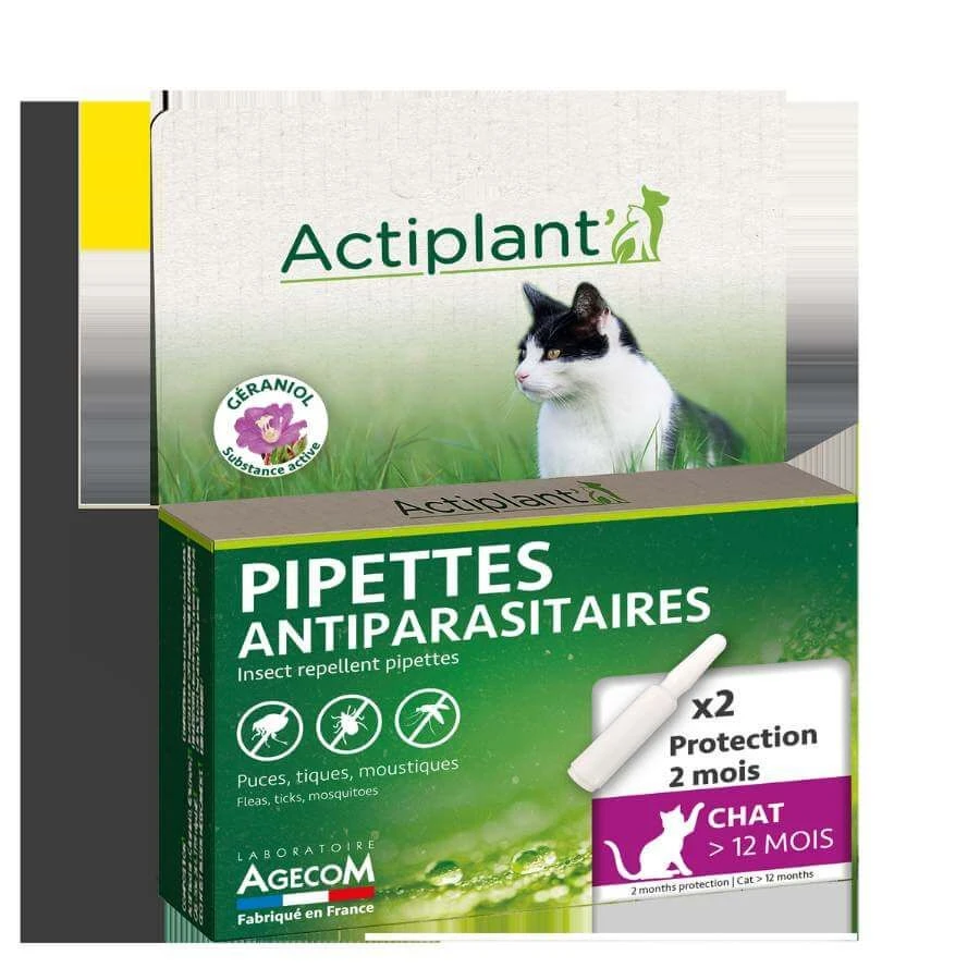 Actiplant Pipettes Antiparasitaires Chat X2 4 Actiplant Pipettes Antiparasitaires Chat X2 â Image 2