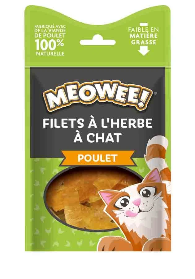 MEOWEE! Friandises Filets De Poulet Avec Catnip Pour Chat 35 G 3 MEOWEE! Friandises Filets De Poulet Avec Catnip Pour Chat 35 G