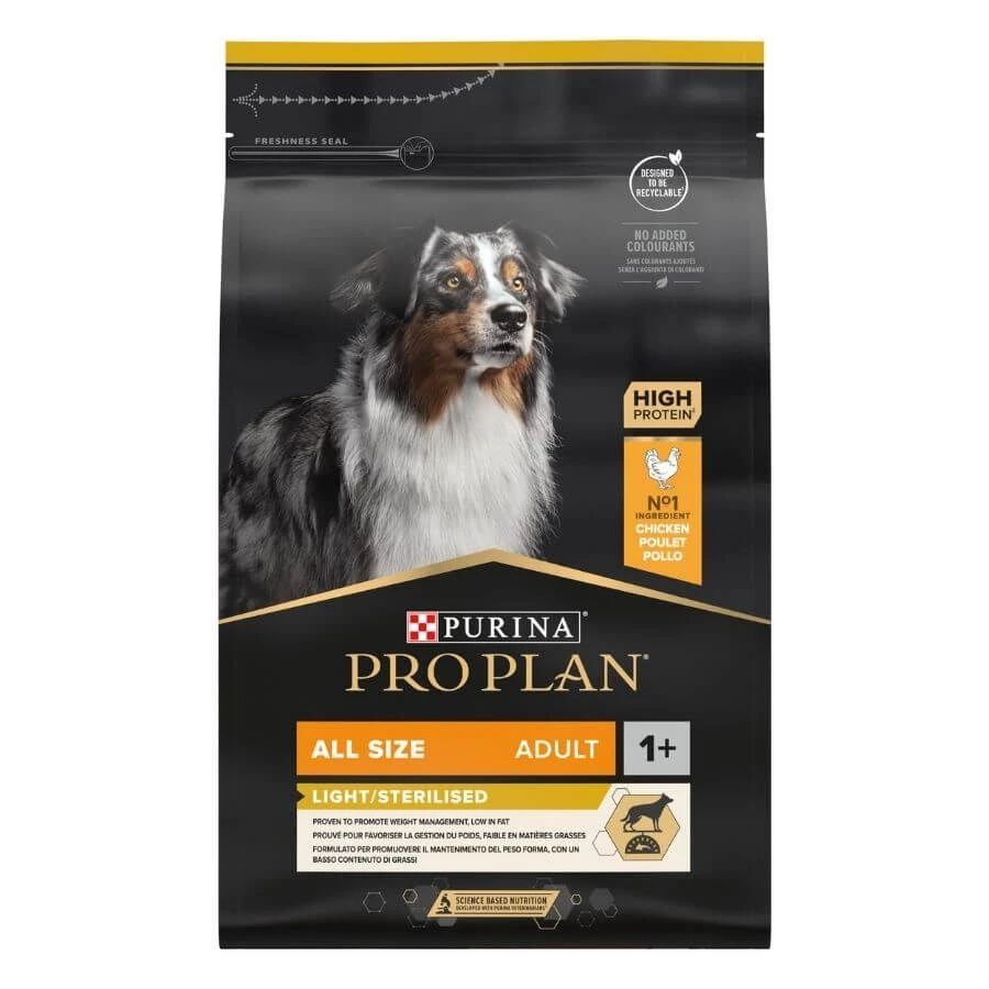 Purina ProPlan Chien All Size Adult Light - Sterilised Poulet OPTIWEIGHT 3 Kg 5 Purina ProPlan Chien All Size Adult Light - Sterilised Poulet OPTIWEIGHT 3 Kg – Image 3