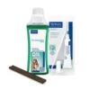 Pack Dentaire Virbac : 1 Kit De Brossage Dentaire + 1 Lamelle Dentaire Veggiedent FRESH XS + 1 Vetaquadent Fresh 250 Ml -Magasin De Fournitures Pour Animaux De Compagnie visuel pack dentaire virbac