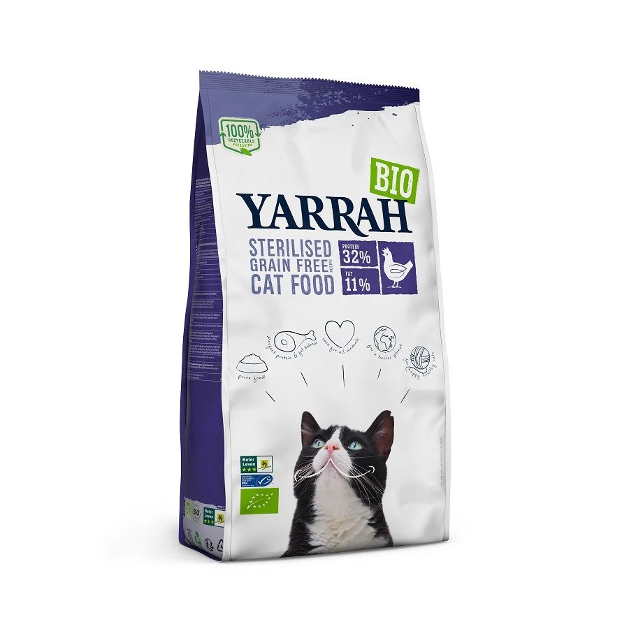Yarrah Bio Croquettes Sans Céréales Pour Chat Stérilisé 700 G 3 Yarrah Bio Croquettes Sans Céréales Pour Chat Stérilisé 700 G